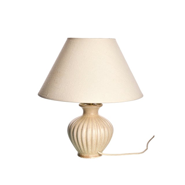 Sophisticated and elegant ceramic table lamp by Ewald Dahlskog, Bo Fajans, Sweden. This piece has an attribution mark, I...