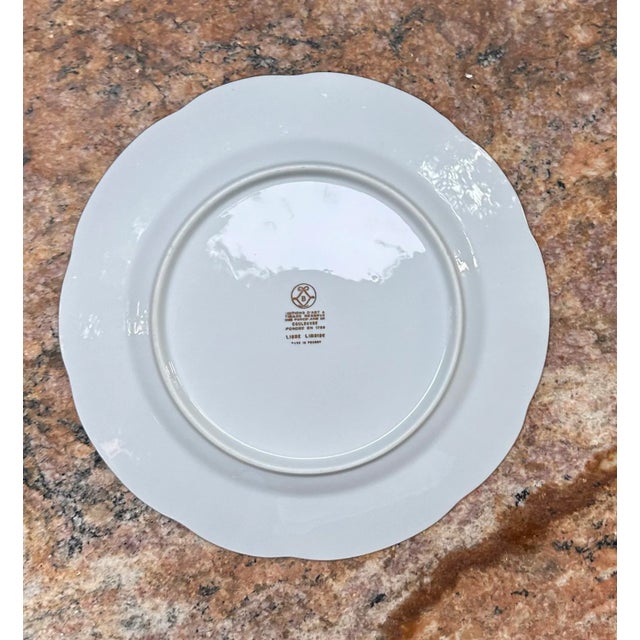 Vintage French Hand Painted Cherubs Gold Gilt Green Porcelain Decorative Plate For Sale - Image 10 of 12