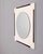 Wall mirror with white lacquered wooden frame and dark wood inserts, designed by Fratelli Sbrilli, 1970s This piece has an...