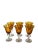 Beautiful set of blown glass goblets by Artland in the color amber. This wonderful set of 11 glasses features a bright...