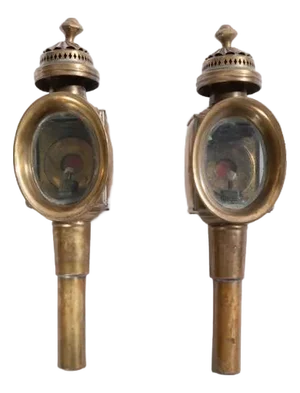 Late 19th Century Pair of Brass Limehouse Lamp Co. Carriage Lamps