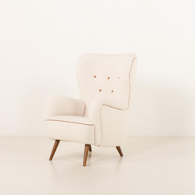 Vintage Danish Lounge Chair in the style of Flemming Lassen, 1960s For Sale - Image 16 of 16