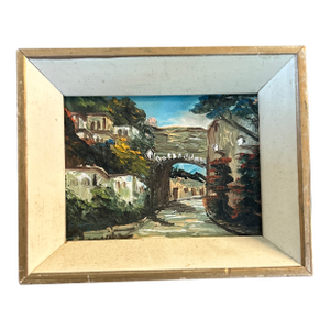 1970’s Miniature Impressionist European Cityscape Painting