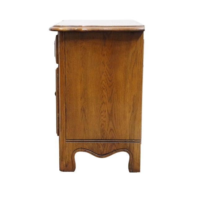 Keller Furniture Solid Oak Country French Style 28" Cabinet Nightstand For Sale - Image 11 of 14