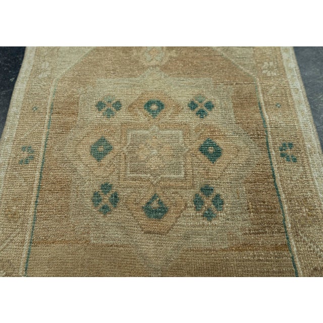Early 21st Century Turkish Mini Rug Oriental Hand Knotted Vintage Rug 1'7" x 3'6" #20729 For Sale - Image 5 of 8