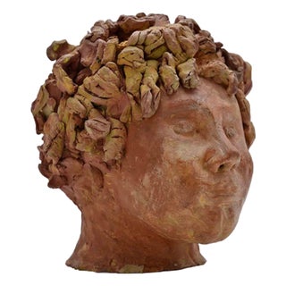 Sirio Pellegrini, Portrait, Terracotta Sculpture, 1960s For Sale