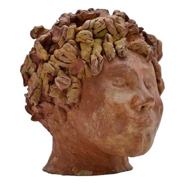 Sirio Pellegrini, Portrait, Terracotta Sculpture, 1960s For Sale