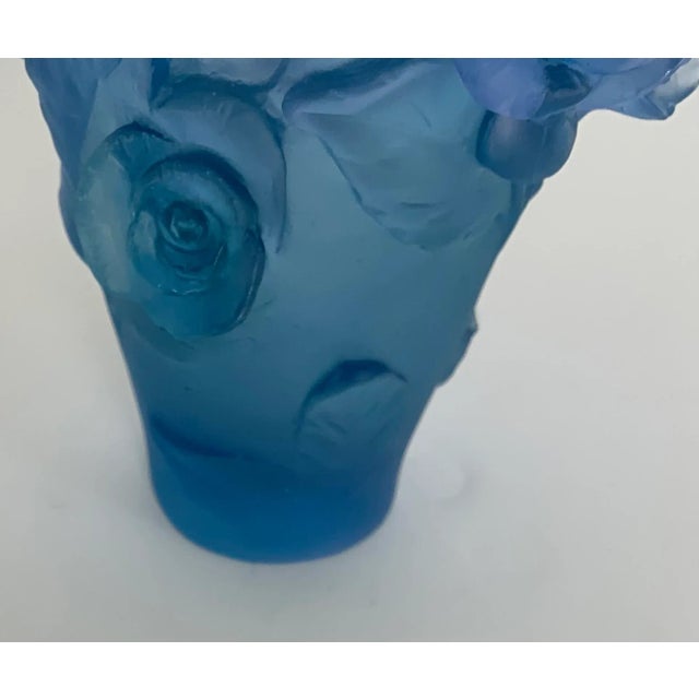 French Drum French Passion Rose Crystal Vase For Sale - Image 3 of 5