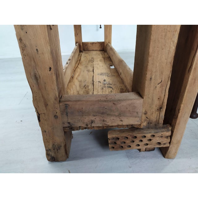 Vintage Beech Worktable, 1920s For Sale - Image 14 of 18