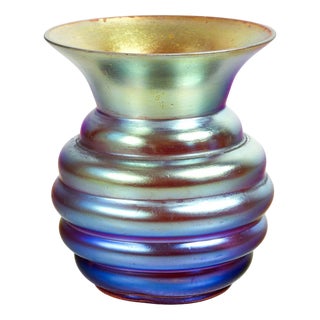 Myra Series Vase in Iridescent Glass from WMF, 1930s For Sale