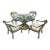 Mid-Century Hollywood Regency Style of Dorothy Draper Dining Table & 4 Chairs For Sale