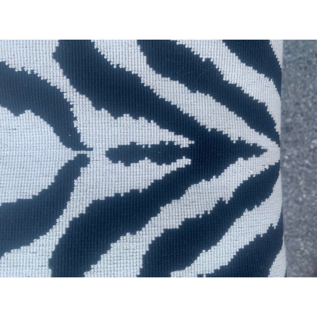 Black 1960s Arthur Umanoff Grenada Princess Bench New Clarence House Textiles Upholstery For Sale - Image 8 of 10