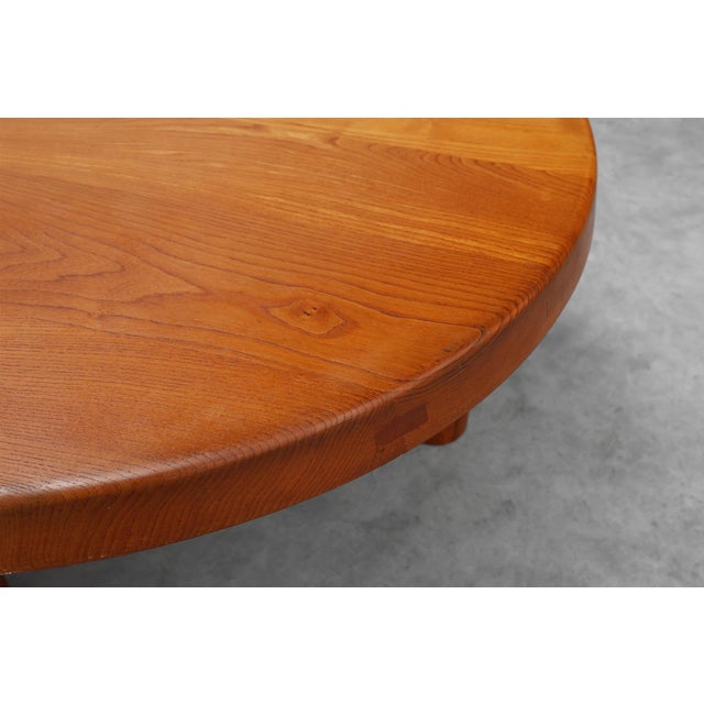 Wood Model T02M Coffee Table in Elm from Pierre Chapo, France, 1976 For Sale - Image 7 of 11