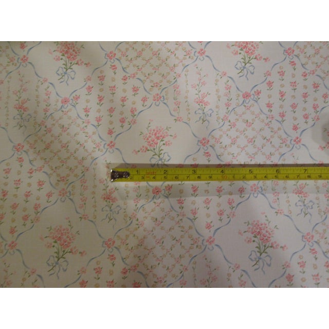 Vintage 1980s Floral Diamond Motif Wallpaper For Sale - Image 9 of 15