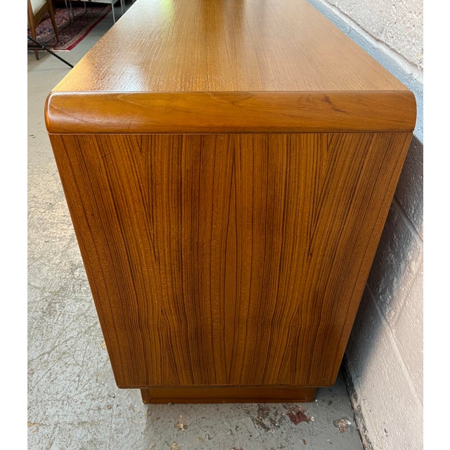 Mid 20th Century Danish Modern Teak Nine-Drawer Lowboy Dresser by Sun Cabinet Co LTD For Sale - Image 10 of 17