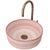 Metal 21st Century Modern Pink Farmhouse Ceramic Washbasin Vessel Sink For Sale - Image 7 of 7