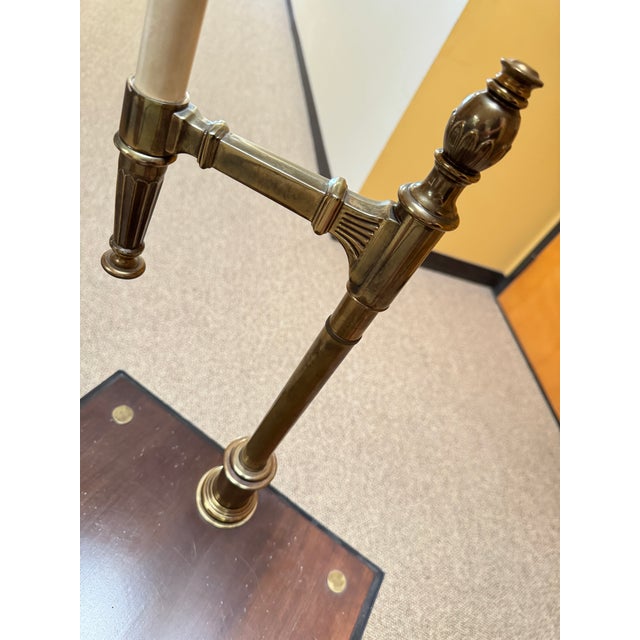 Wood Vintage Styled After Stiffel Two Tier Table Reading Lamp For Sale - Image 7 of 16