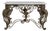 1960-1969 Italy Aged Wrought Iron Marble-Top Wrought Iron Console For Sale
