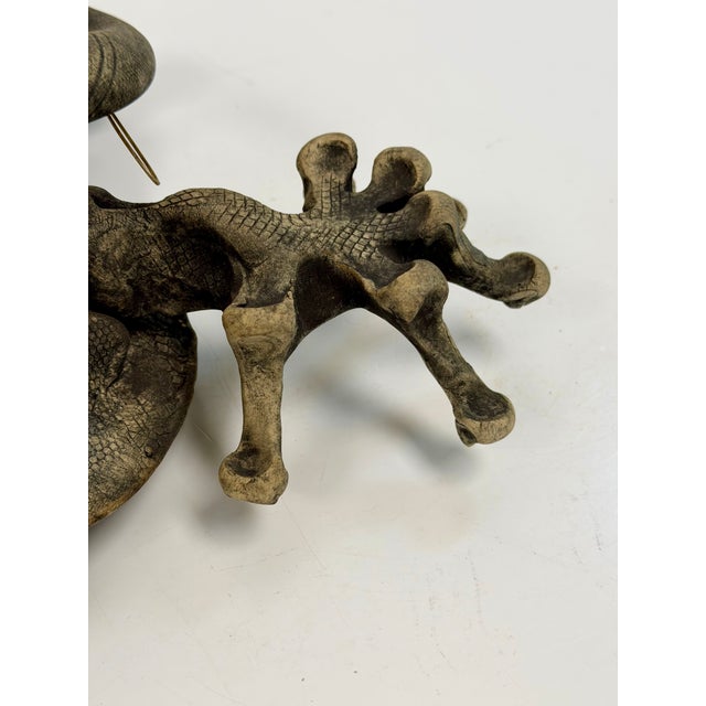 1980s Vintage Richard Marshall Stoneware Flying Woo Creature 1981 For Sale - Image 5 of 13
