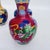Metal Set of 4 Vintage Cloisonné Enamel Dragon Vases With Gilt Rims For Sale - Image 7 of 9