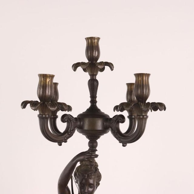 Antique Candelabra in Bronze For Sale - Image 4 of 14