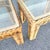 Brown Boho Chic Woven Wicker Glass Top Side Tables - A Pair For Sale - Image 8 of 8