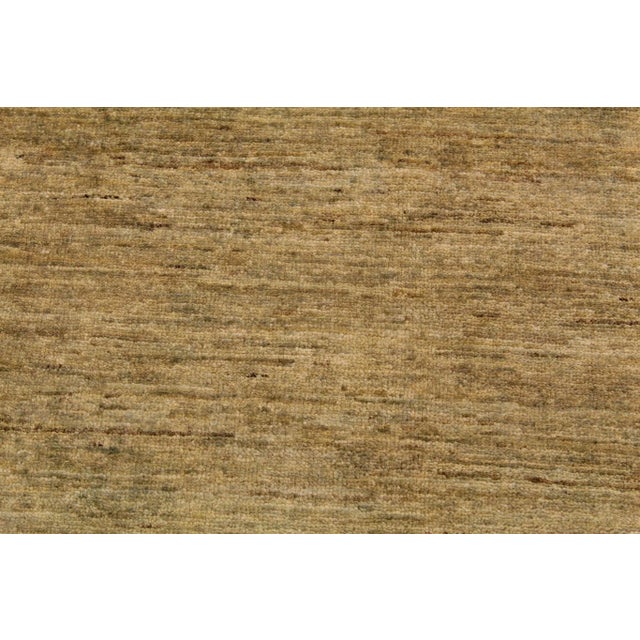 1980s 1980s Bohemian Ziegler Green Brown Hand-Knotted Wool Rug - 8'11'' X 11'10'' For Sale - Image 5 of 8