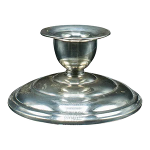 1900s Antique Victorian English Silver Plate Parson's Candle Holder