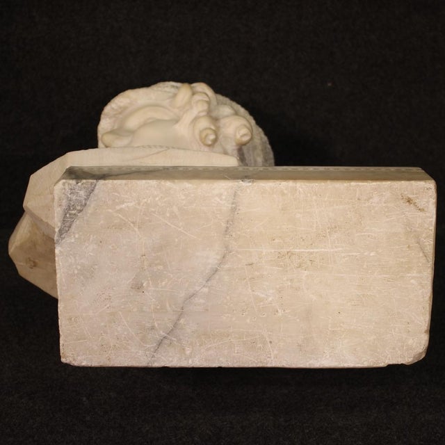 Italian Artist, Figurative Sculpture, 1930, Marble For Sale - Image 11 of 13