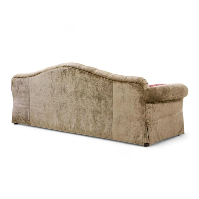 Textile Thomas Pheasant for Baker Furniture Tufted Camel Back Sofa For Sale - Image 7 of 10