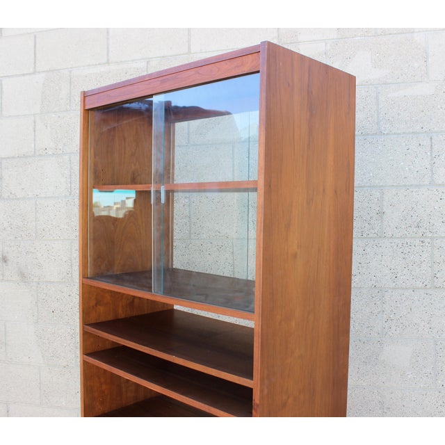 Mid Century Danish Room Divider Bookcase For Sale - Image 4 of 5