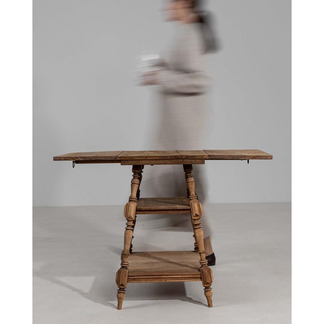 Wood 19th Century France Tan Wood Console Table For Sale - Image 7 of 10