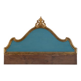 18th Century Baroque Italian Bed Headboard with Gold Leaf, 1800s For Sale