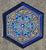 Moroccan Hand-Painted Moroccan-Style Hexagonal Side Table, Musharabi Blue For Sale - Image 3 of 6