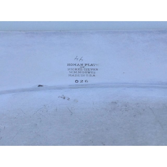 Silverplate Hammered Octagonal Server Tray For Sale - Image 10 of 11