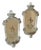 Venetian Mirrors in Murano Glass Deco and Candleholders, Italy, 1940s, Set of 2 For Sale
