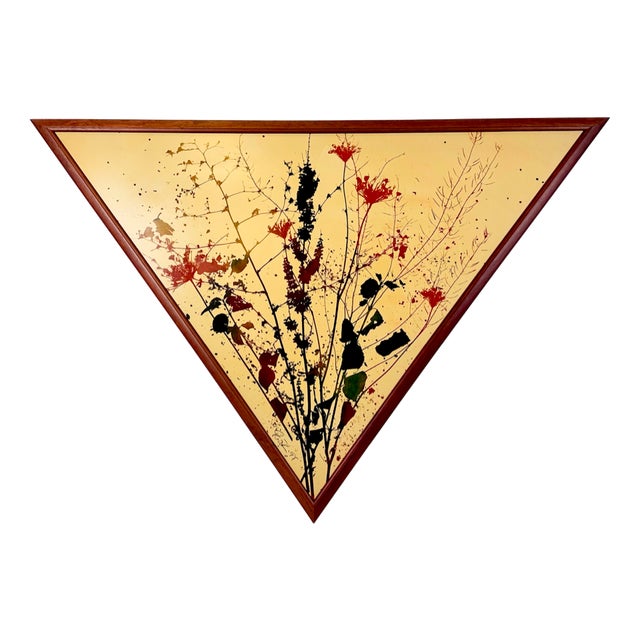 Triangular Print of Wildflowers For Sale