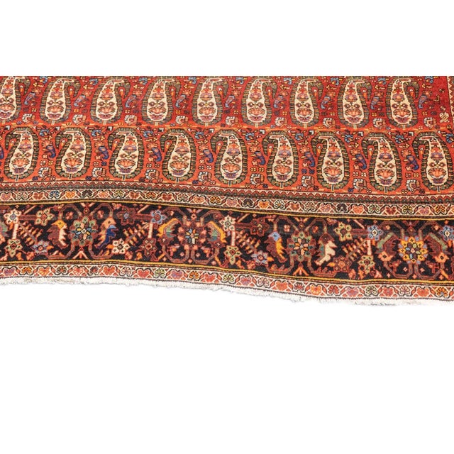 Red Antique Farahan Sarouk 4'4'' x 6'5'' For Sale - Image 8 of 12