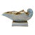 Mid 19th Century Antique Bavarian r.p.m (Germany) Nautilus Shell Porcelain Inkwell in Blue and Gold For Sale