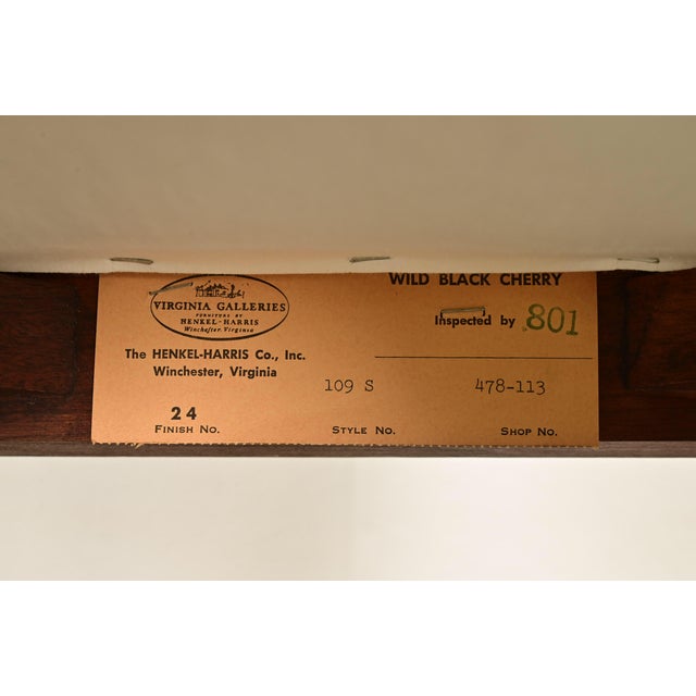 Henkel Harris Queen Anne Solid Cherry Wood Dining Chairs, Set of Eight For Sale - Image 11 of 14