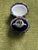 Bochic “Vintage” Fancy Blue Sapphire & Diamond 18K Rose Gold Halo Ring For Sale - Image 13 of 13