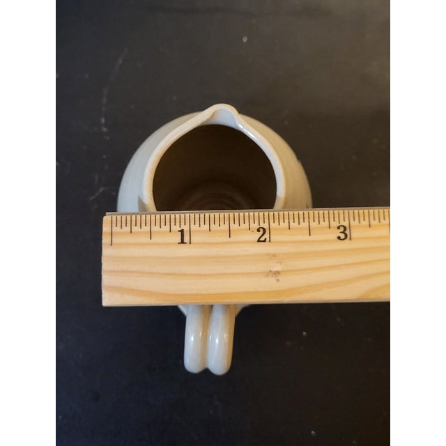 1970s Williamsburg Pottery Salt Glaze Miniature Pitcher Vase For Sale - Image 16 of 16