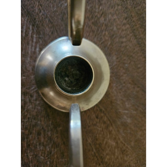 Pair of Vintage Brass Candle Holders For Sale - Image 10 of 13