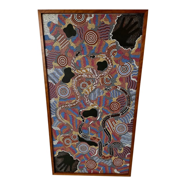 Large Austrialian Aboriginal Dot Painting For Sale