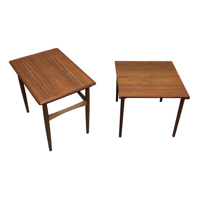 Pair - Mid Century Modern Teak Danish Side Tables, C. 1960’s For Sale