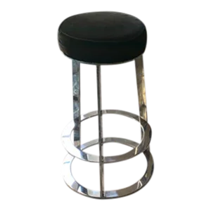 Worlds Away Chrome and Black Velvet Bar Stool