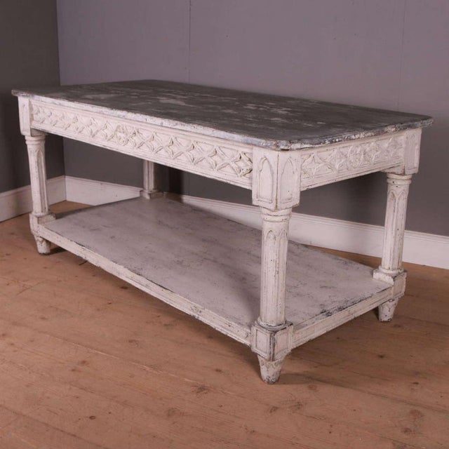 English Country House Prep Centre Table, 1890s For Sale - Image 10 of 10