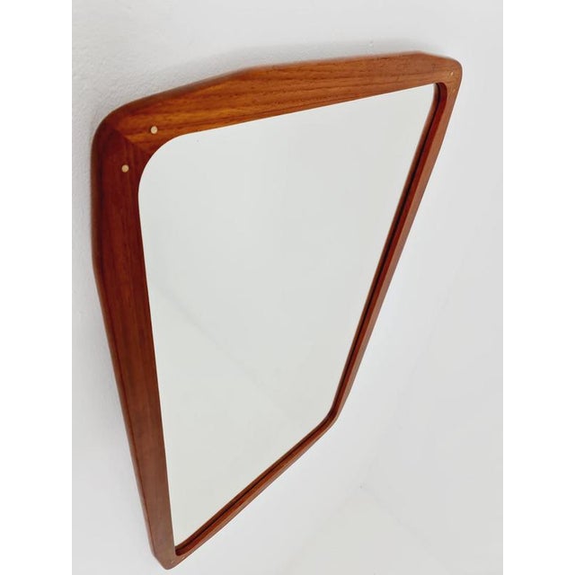Large Vintage Danish Wall-Mounted Mirror, 1960s For Sale - Image 11 of 15