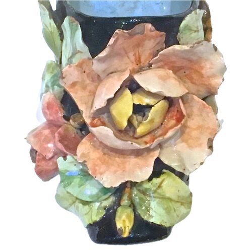 19th Century Antique Majolica Shoe Vase For Sale - Image 5 of 6