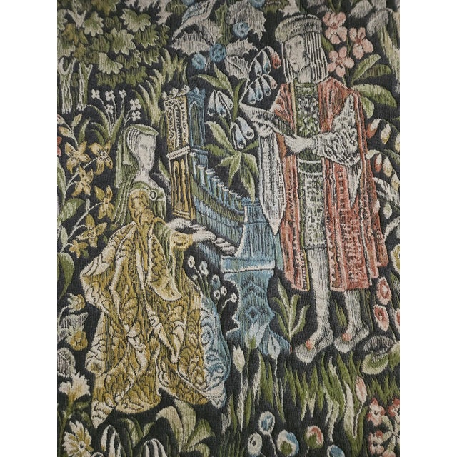 Large Medieval Renaissance Gothic Flemish Vorwerk Biblical Tapestry from Vorwerk, 1960s For Sale - Image 9 of 18
